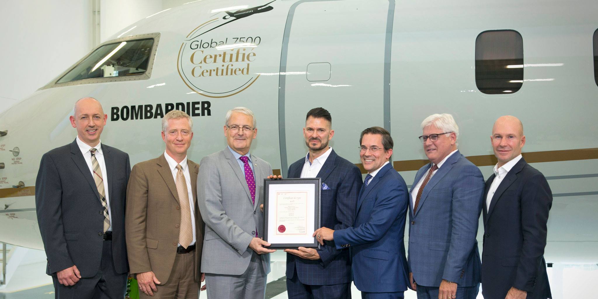 Global 7500 получит сертификат FAA