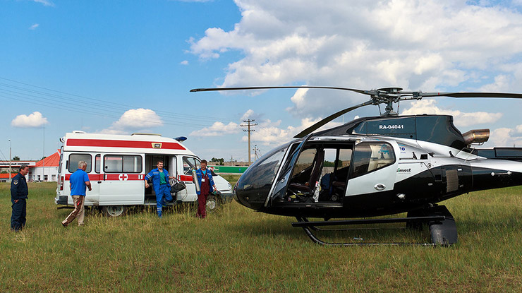 Санитарный вертолёт и другой медицинский транспорт